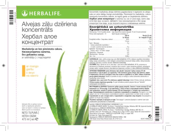 Herbalife Nutrition Alvejas dzēriens ar mango garšu