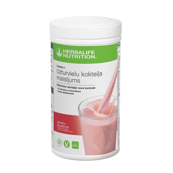 Herbalife Formula1 Veselīga maltīte zemeņu baudījums