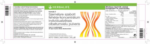 Herbalife individualizetais Olbaltumvielu pulveris Formula 3